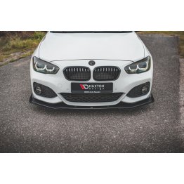 Накладка сплиттер на передний бампер на BMW 1 F20 / F21 M-Pack / M140i рестайл